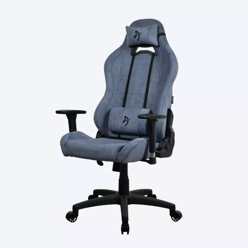 Žaidimų kėdė Arozzi Torretta SoftFabric Blue – ergonomiškas dizainas, reguliuojamas aukštis ir porankiai