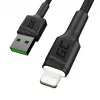 Laidas Lightning – USB-A Green Cell KABGC12, 2 m, juodas