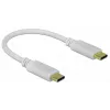 Delock USB-C laidas, 15 cm, 100 W, PD 2.0, baltas (85357)