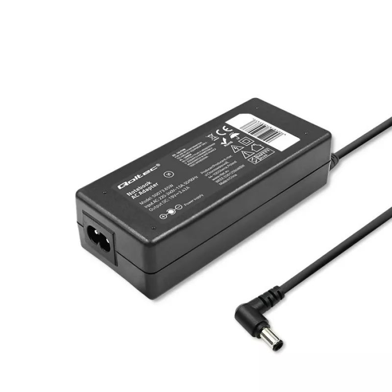 Qoltec Toshiba 65W 3.42A 19V 5.5x2.5 50073 nešiojamojo kompiuterio maitinimo adapteris