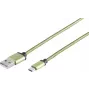 USB laidas S/CONN 14-50119 USB 2.0 0.9 m USB A USB C žalias