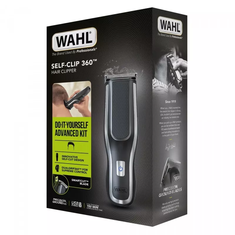 Wahl Self-Clip 360 juoda, sidabrinė ličio jonų (Li-Ion)