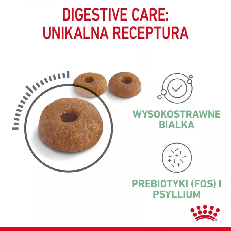 Sausas kačių ėdalas Royal Canin Digestive Care 10 kg – suaugusioms, žuvies ir paukštienos receptūra, 38% baltymų, 15% riebalų