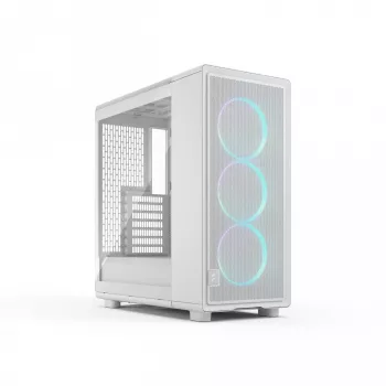 Fractal Design Epoch White TG RGB Clear Tint – baltas kompiuterio korpusas