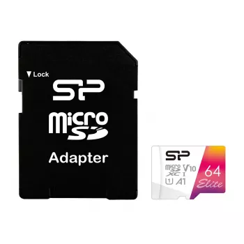 „Silicon Power“ 64GB microSDXC UHS-I Class 10 V10 A1 atminties kortelė – 100 MB/s