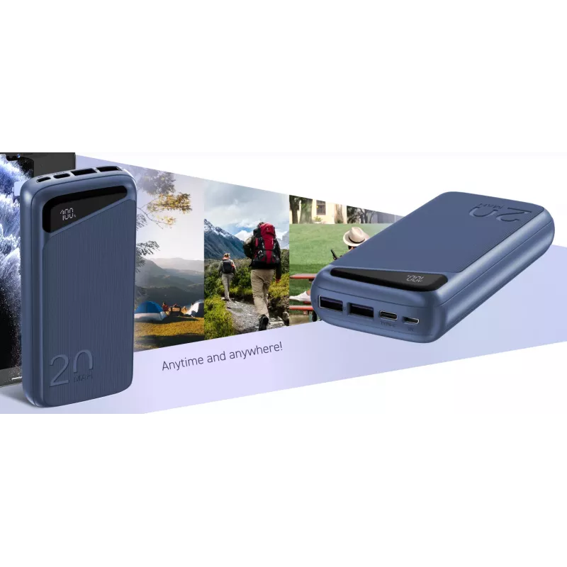 Nešiojamas powerbankas Navitel PWR20 MX MĖLYNAS 20000 mAh