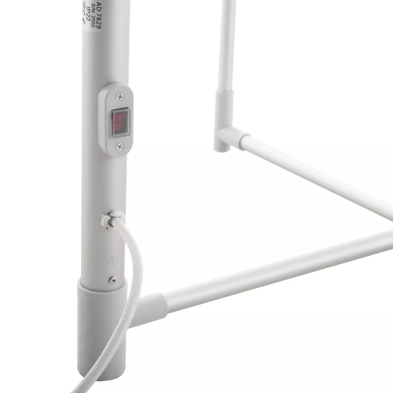 Elektrinė sulankstoma džiovykla Adler AD 7829 – 300 W, 148×52×90 cm, balta, laisvai pastatoma