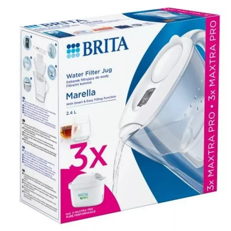 Brita Marella+ 3 kasečių PRO White 2.4 balta