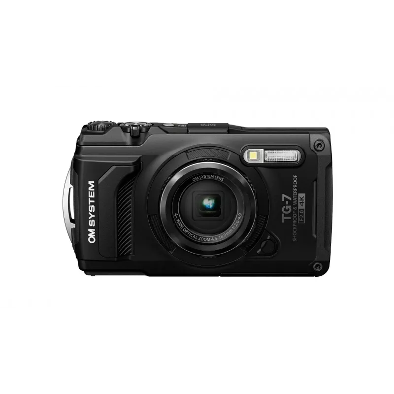 OM Digital Solutions TG-7 12MP 4x priartinimo tvirta kompaktiška kamera – juoda