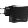 PD įkroviklis INTER-TECH PD-3100 100W USB-C juodas greitas maitinimo adapteris
