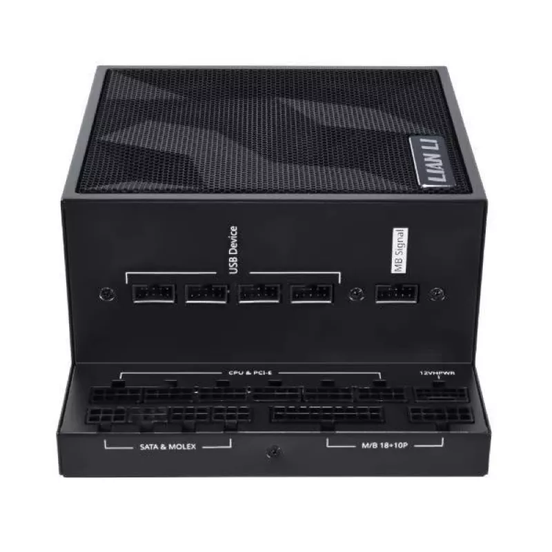 Lian Li EDGE EG0850 850W maitinimo blokas, 80 PLUS Platinum, ATX 3.1, PCIe 5.1, juodas