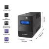 Qoltec Monolith nepertraukiamo maitinimo šaltinis (UPS) Dvigubo konvertavimo (Online) 0.45 kVA 240 W 2 AC lizdai