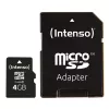 INTENSO atminties kortelė MICRO SDHC 4GB C10 su adapteriu 3413450