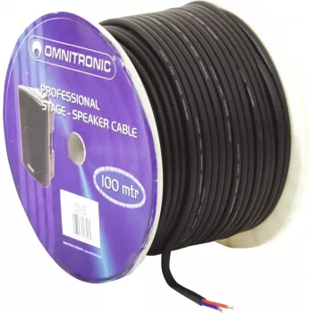 Garsiakalbio kabelis Omnitronic 3030021K 2x2,5 mm, 100 m, juodas