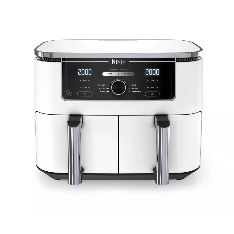 Karšto oro gruzdintuvė Ninja AF400EU Double 9,5 L 2470 W Balta, sukamieji ir liečiamieji valdikliai