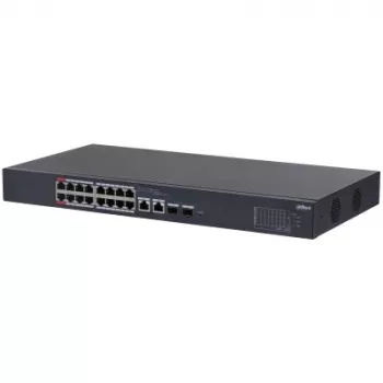 Dahua Technology DH-CS4218-16ET-240 tinklo jungiklis valdomas L2 Gigabit Ethernet (10/100/1000) Power over Ethernet (PoE) juodas