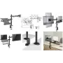 LogiLink BP0175 monitoriaus laikiklis su vieta nešiojamam kompiuteriui, skirtas 17-32 colių monitoriams (iki 9 kg) ir 10-15,6 colio nešiojamiesiems (iki 4 kg), plieninis, juodas