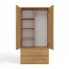 Topeshop SZAFA MALWA ART bedroom wardrobe/closet 5 shelves 2 durelės(s) ąžuolas