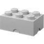 Laikymo dėžė Room Copenhagen LEGO Storage Brick 6, pilka – sukraunama žaislų ir aksesuarų organizavimo dėžutė