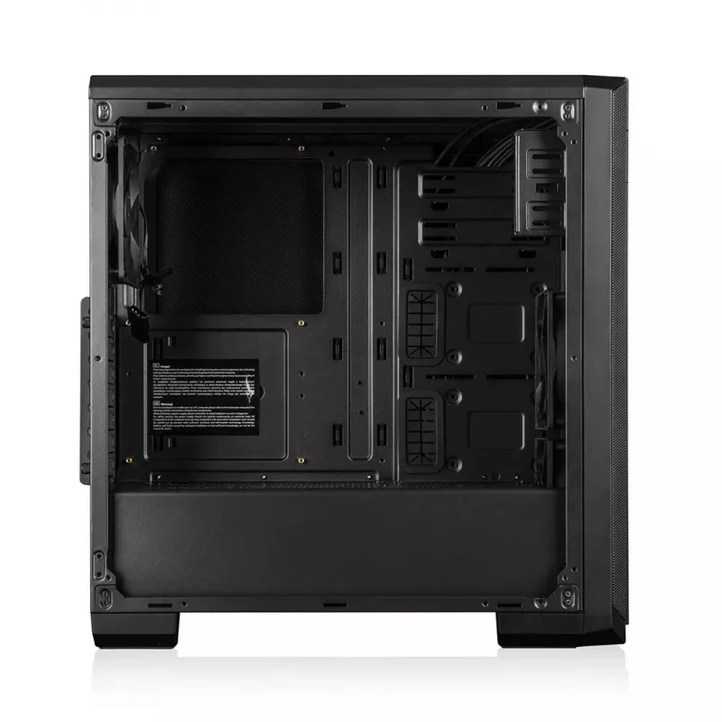 PC korpusas MODECOM Oberon Pro Midi Tower – juodas, ATX/microATX/ITX, 7 lizdai, iki 395 mm GPU, 5 HDD/3 SSD