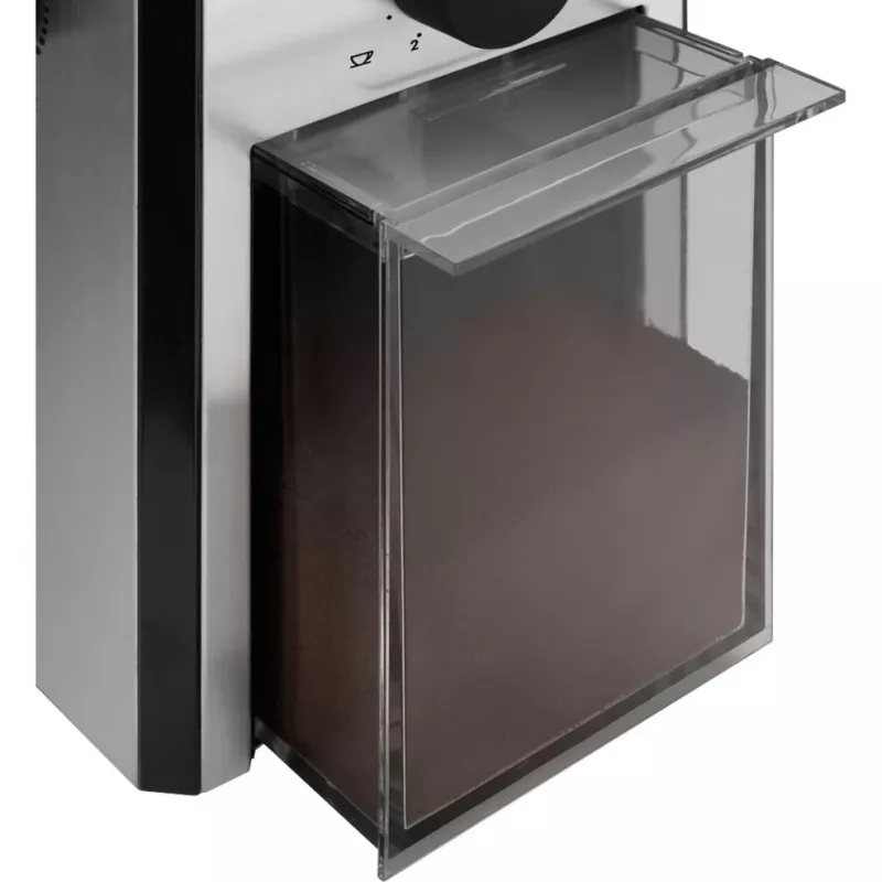Kavos malūnėlis De’Longhi KG89 — 120 g pupelių talpa, 110 W, 12 puodelių, nerūdijančio plieno ir plastiko korpusas