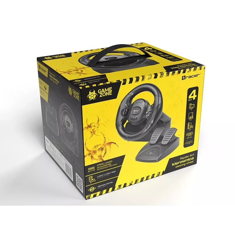 Tracer Rayder 4 in 1 juodas vairas PC, PlayStation 4, PlayStation 3, Xbox One