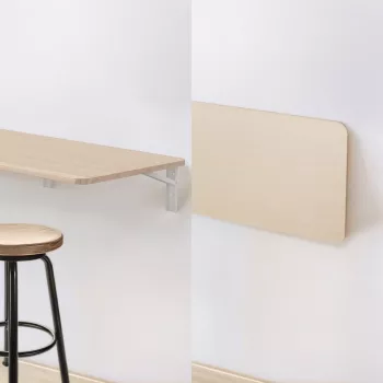 Sieninė sulankstoma lentyna MACLEAN MC-128 WD 100×40 cm medžio apdaila