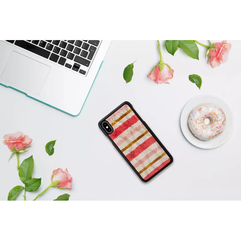 Dėklas iKins iPhone XS Max juodas, trumpas pyragėlio dizainas