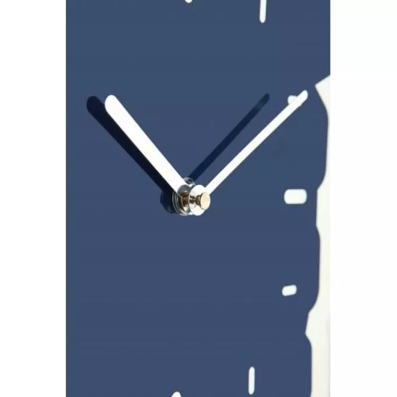 NeXtime laikrodis 3072bl Thumbs up, 40,5x41,5 cm, sieninis, mėlynas/sidabrinis