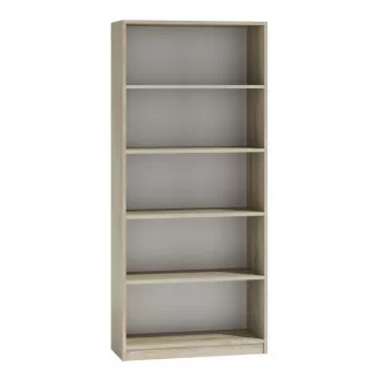 Biuro spintelė knygoms Top e shop R80 SONOMA, ąžuolo spalva, 5 lentynos, 800×300×1820 mm