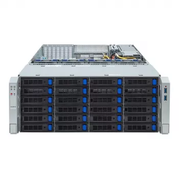 4U stelažinis serveris GIGABYTE S453-S70-AAV1 — du LGA4677 lizdai, DDR5, 16 DIMM, 38x 2,5 colio / M.2, 1600W perteklinis maitinimo šaltinis (80 PLUS Titanium)