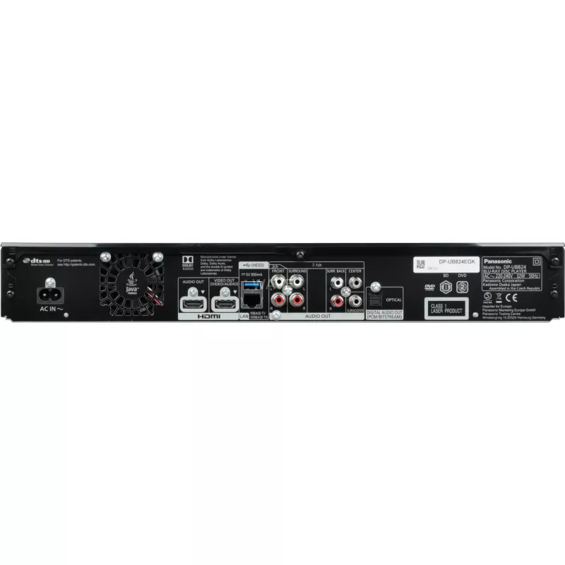 Panasonic DP-UB824EGK – 3D Blu-ray grotuvas su vaizdo gerinimu, Ethernet, Wi-Fi