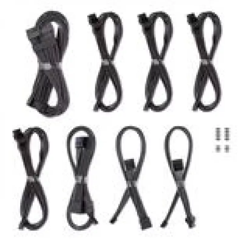 CableMod C-Series Pro ModMesh kabelių rinkinys Corsair RMi/RMx/R maitinimo šaltiniams – anglies spalva