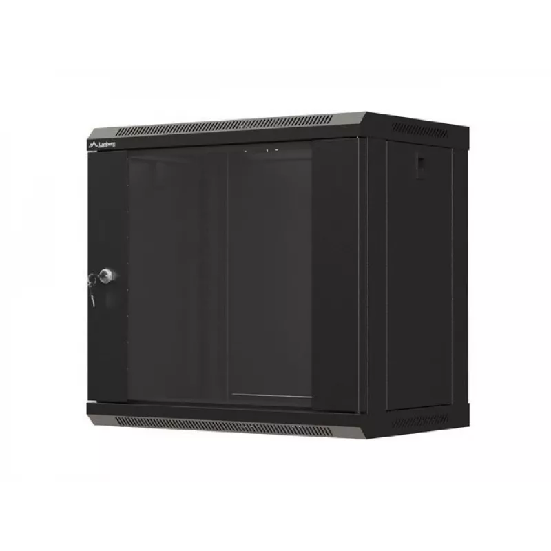 Sieninis stelažas LANBERG WF03-5309-10B, 9U, 500×350×540 mm, maks. apkrova 60 kg, juodas