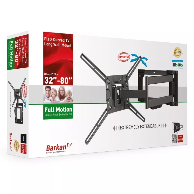 Barkan Mounting Systems 4400 TV laikiklis 50 kg 2.03 m juodas