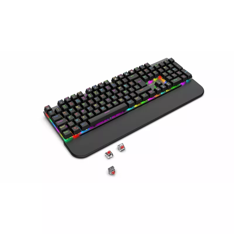Incase Gaming Keyboard IKG-443 mechaninė klaviatūra su RGB apšvietimu, vokiškas išdėstymas