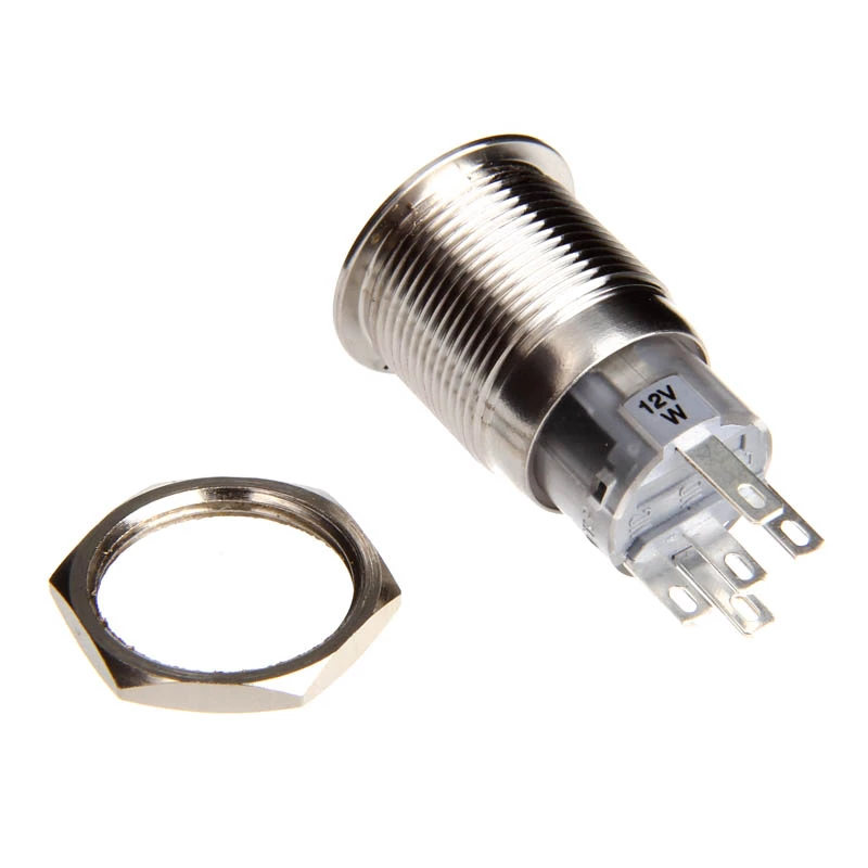 DimasTech PD020 sidabrinis – kompiuterio korpuso dalis, mygtukas su LED žiedu