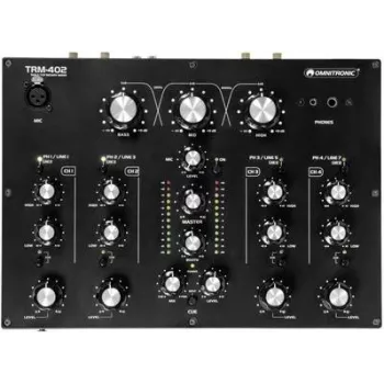 DJ maišytuvas Omnitronic TRM-402 4 kanalų su EQ ir FX, modelis 10355930