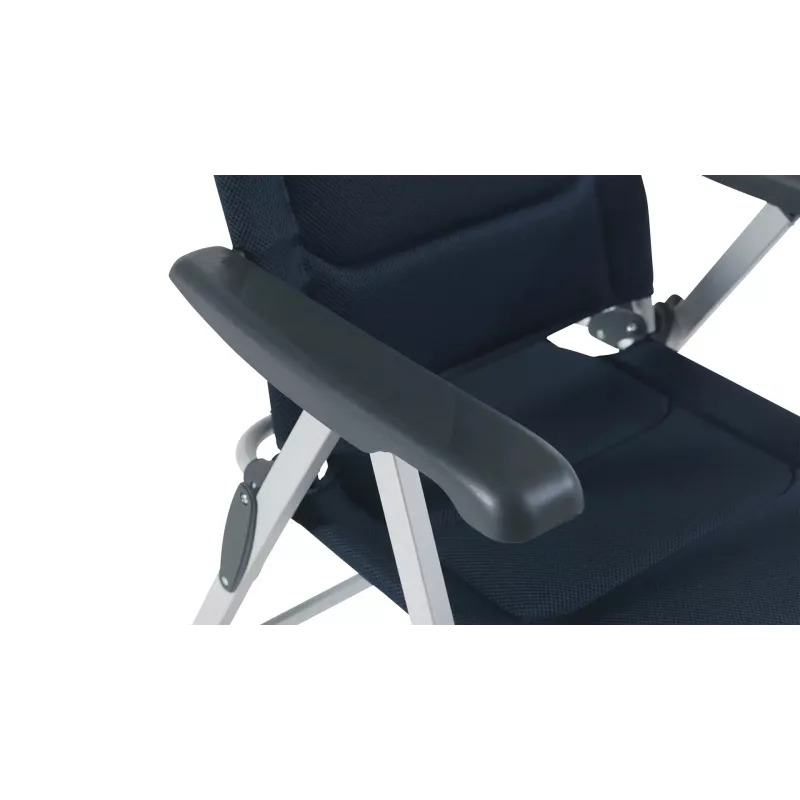 Kempingo kėdė Outwell Clarenville – 4 kojos, maks. apkrova 150 kg, mėlyna, 5,5 kg, 640×750 mm