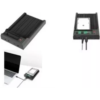 LogiLink USB 3.2 Gen 2 Quickport 2-Bay stotelė 2.5/3.5 SATA HDD/SSD ir M.2 NVMe QP0031