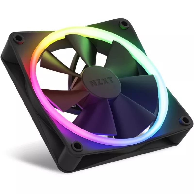 NZXT F120 RGB 120mm ARGB korpuso ventiliatorių rinkinys 3 vnt. - juoda