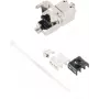 Keystone modulis Cat 6a helos 08-10002 įrankiams nereikalaujanti jungtis, RJ45 kištukinis įdėklas ekranuotiems/neekranuotiems Cat6a tinklams