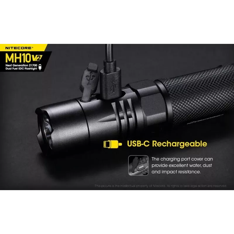 Rankinis žibintuvėlis Nitecore MH10 V2 juodas