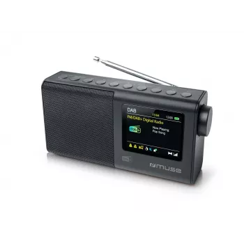 Nešiojamas radijas muse M-117 DB – DAB/DAB+/FM, 3W RMS, 2,8 colio TFT, išorinė antena, 3,5 mm lizdas, 0,3 kg, juoda