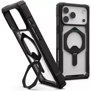 UAG Urban Armor Gear Plasma XTE dėklas su MagSafe ir atrama | Apple iPhone 17 Pro Max | juoda/permatoma | 11452811404G