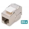 „Digitus“ CAT 6A kompaktiškas kištukinis modulis, ekranuotas, be įrankių montavimas, 24 vnt.