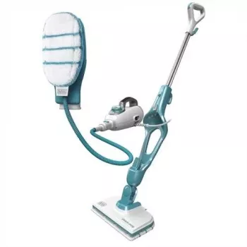 Garinis šluotvynis Black & Decker FSMH1351SM-QS — 1300 W, 0,5 l bakelis, 6 m laidas, 9-in-1 kietoms grindims