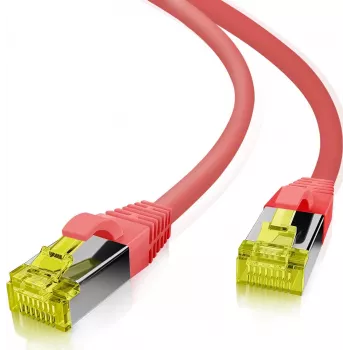 Pataisos laidas Helos Ultra Flex S/FTP Cat6a TPE, raudonas, 5,0 m