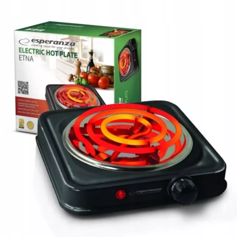 Esperanza EKH012K elektrinė kaitlentė juoda 21 cm 1 zona