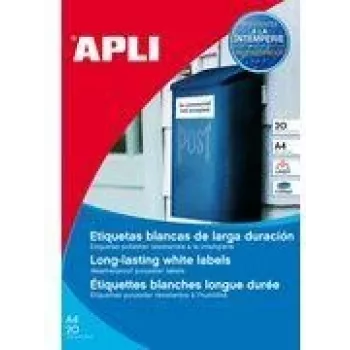 Oro sąlygoms atsparios etiketės agipa 12113, poliesteris 99,1 x 38,1 mm, ritinėlis